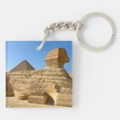 Große Sphinx aus Gizeh mit Ghafre-Pyramide - Ägypt Schlüsselanhänger (Rückseite)
