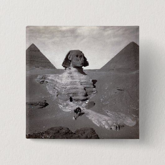 Große Sphinx & Giza-Pyramiden Nekropole Ägypten Button (Vorderseite)