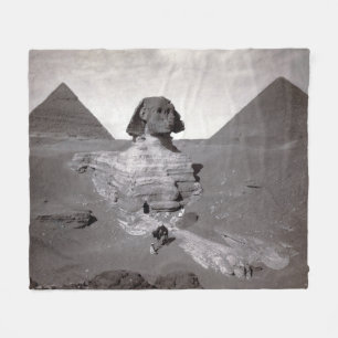 Große Sphinx & Giza-Pyramiden-Nekropole Ägypten Fleecedecke