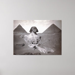 Große Sphinx & Gräberfeld der Pyramiden von Gizeh Leinwanddruck