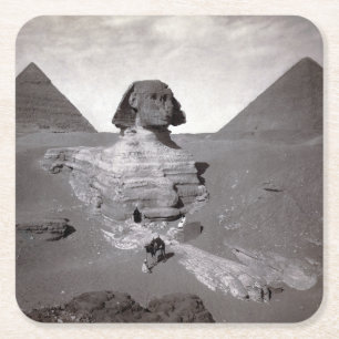 Große Sphinx und Pyramidennekropole von Giza Ägypt Rechteckiger Pappuntersetzer