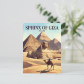 Große Sphinx von Giza Ägypten Postkarte (Stehend Vorderseite)