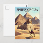 Große Sphinx von Giza Ägypten Postkarte (Vorne/Hinten)