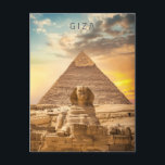 Große Sphinx von giza Ägypten Vintager Mittlerer O Postkarte<br><div class="desc">Vintag,  Retro,  Reisen,  modern,  Aquarell,  klassisch,  Afrika,  Große Sphinx von giza,  Ägypten,  Geschichte,  Nil,  Gizeh,  Architektur,  Mittlerer Osten, </div>