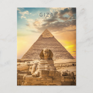 Große Sphinx von giza Ägypten Vintager Mittlerer O Postkarte