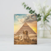 Große Sphinx von giza Ägypten Vintager Mittlerer O Postkarte (Stehend Vorderseite)