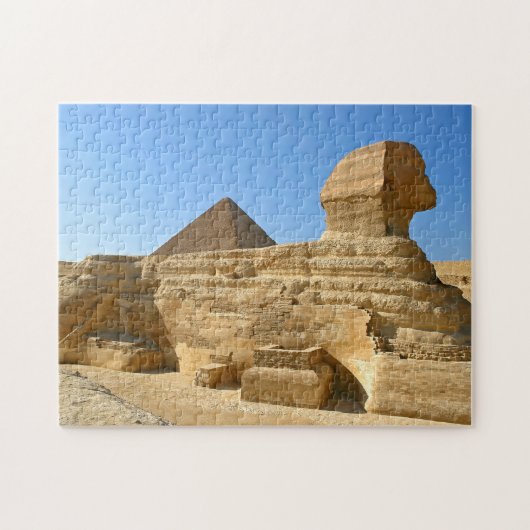 Große Sphinx von Gizeh mit Chephren-Pyramide - Ägy Puzzle (Horizontal)