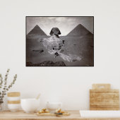 Große Sphinx von Gizeh Necropolis und Pyramiden Poster (Küche)