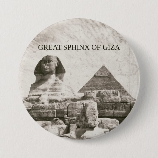 Große Sphinx von Gizeh Pyramide Button (Vorderseite)