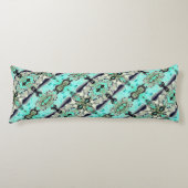 Große Spiegel von Aquamarine und Grautönen Seitenschläferkissen (Vorderseite)