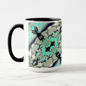 Große Spiegel von Aquamarine und Grautönen Tasse (Links)