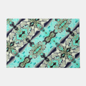 Große Spiegel von Aquamarine und Grautönen tr Fußmatte (Vorderseite)