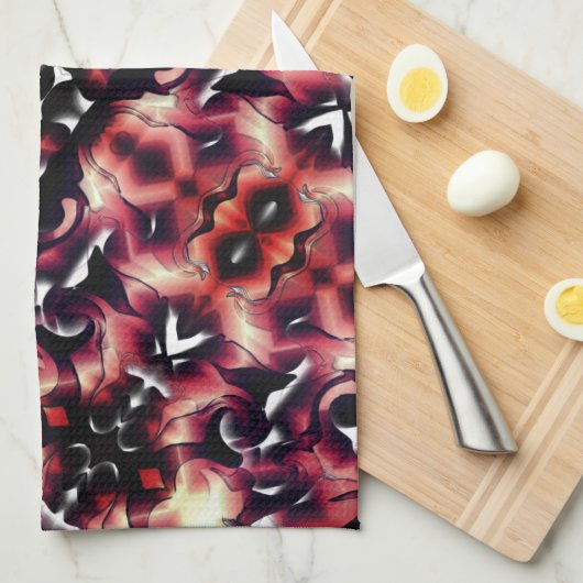 Große Spiegelung von leicht gemeißelt, weiß Geschirrtuch (Viertel Falte)