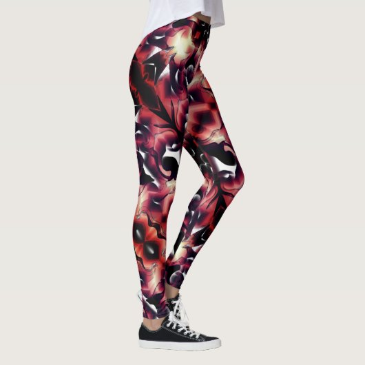 Große Spiegelung von leicht gemeißelt, weiß Leggings (Rechts)