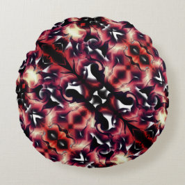 Große Spiegelung von leicht gemeißelt, weiß Rundes Kissen