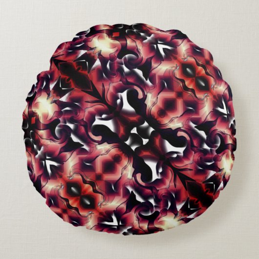 Große Spiegelung von leicht gemeißelt, weiß Rundes Kissen (Vorderseite)