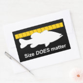 "Größe spielt eine Rolle" - Funny Bass Fischen Rechteckiger Aufkleber (Umschlag)