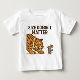 Größe spielt keine Rolle - Funny Tiger und Mouse D Baby T-shirt