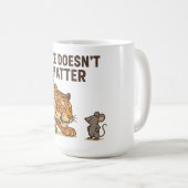 Größe spielt keine Rolle - Funny Tiger und Mouse D Kaffeetasse (VorderseiteRechts)