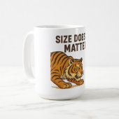 Größe spielt keine Rolle - Funny Tiger und Mouse D Kaffeetasse (Vorderseite Links)