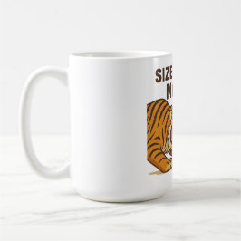 Größe spielt keine Rolle - Funny Tiger und Mouse D Kaffeetasse