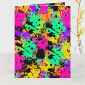 Große Splattered Gruß-Karte Karte (Gelbe Blume)