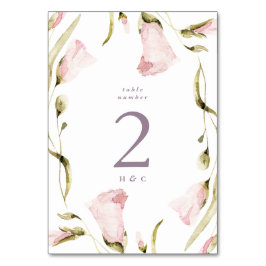 Große Spring Boho Wildblume Pampas Wedding Tischnummer