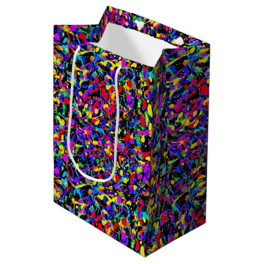 Große Spritzer - Geschenktüte (Vorderseite Schrägansicht)