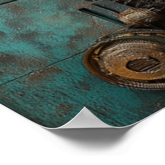 Große Stahluhr-Innenarbeiten Poster (Ecke)