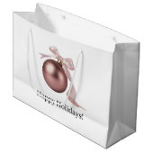 GROSSE STAUBROSE FESTTAGSGESCHENKTÜTE GROßE GESCHENKTÜTE (Vorderseite Schrägansicht)