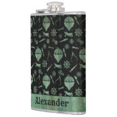 Große Steampunk Verdigris Balloons Thema Custom Flachmann (Links)