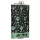 Große Steampunk Verdigris Balloons Thema Custom Flachmann (Rechts)