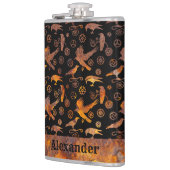 Große Steampunken farbige, rostfreie Gänge und Krä Flachmann (Links)