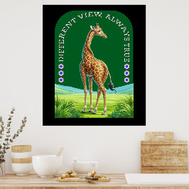 große stehende Giraffe Poster