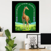 große stehende Giraffe Poster (Heimbüro)