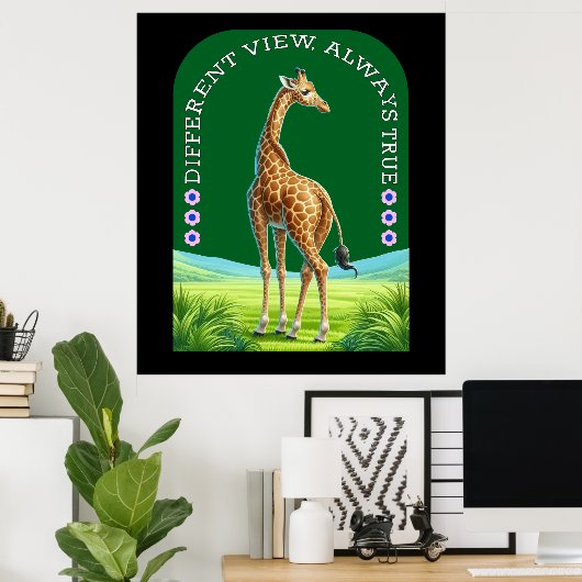 große stehende Giraffe Poster (Heimbüro)