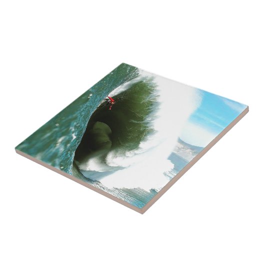 Große steile surfende Welle Fliese (Seite)