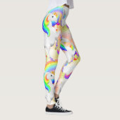 Große Sterne Regenbogen Einhornprinzessin des Wald Leggings (Rechts)