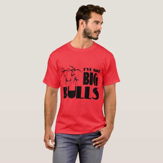 Große Stiere - lustiger Bauer T-Shirt (Vorne ganz)