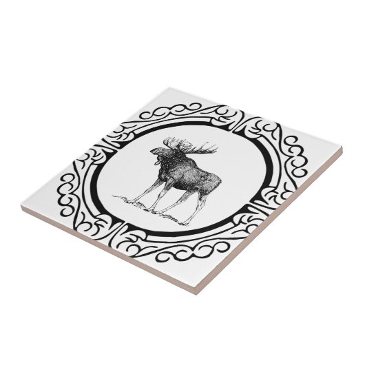 große Stierelchkunst Fliese (Seite)