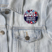 Große Stimme abgeben, als ob Ihr Leben davon abhän Button (Beispiel)