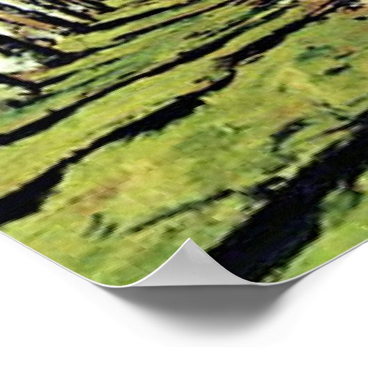 Große Straße, sonniger Herbsttag Poster (Ecke)