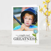 Große Straße zu Großem Foto Grußkarte Karte (Gelbe Blume)