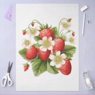 Große Strawberry Bouquet Decoupage Seidenpapier