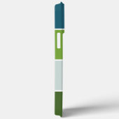 Große Streifen in blau und grün mit Monogram Case-Mate iPhone Hülle (Rückseite / Rechts)