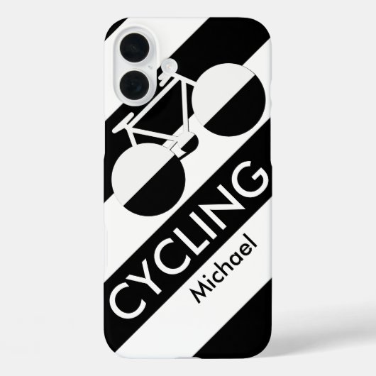 große Streifen u. Grafikfahrrad Case-Mate iPhone Hülle (Rückseite)