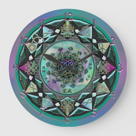 Große Stufe Celtic Mystical Mandala Wall Uhr
