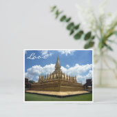 große stupa laos postkarte (Stehend Vorderseite)