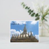 große Stupa tackt Gold Postkarte (Stehend Vorderseite)