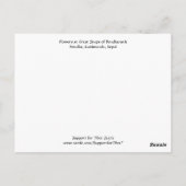 Große Stupa von Boudhanath Postkarte (Rückseite)